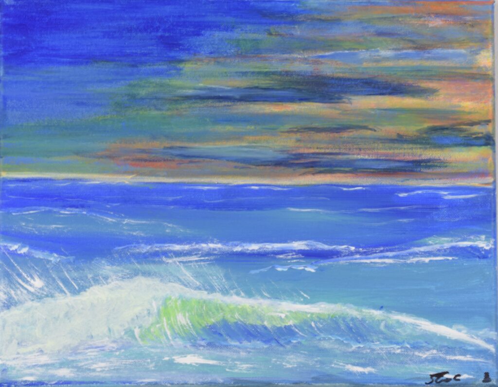 South Swell 11"x14" acrylic on canvas painting by Steven Craig