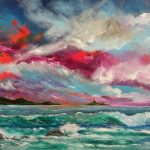 Dramatic Sky 30 x 40" Acrylic on Canvas edge