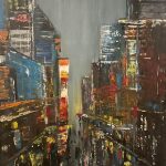 Big City 40 x 30" Acrylic on Canvcas Edge