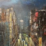 Jet City 36 x24 Acrylic on Canvas Edge